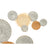 Wanddekoration Gift Decor Braun Grau Metall 76,8 x 4,4 x 50,2 cm (4 Stück)