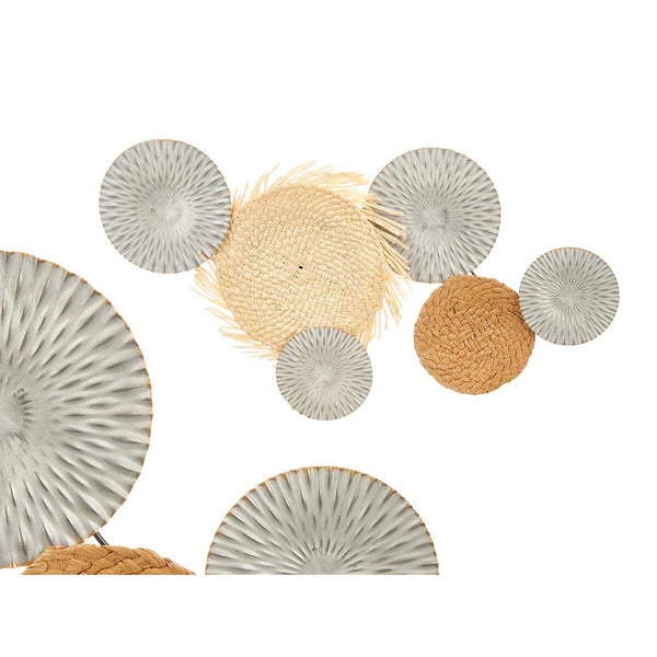 Wanddekoration Gift Decor Braun Grau Metall 76,8 x 4,4 x 50,2 cm (4 Stück)