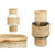 Kerzenschale Gift Decor Durchsichtig natürlich Glas Rattan 15,5 x 31 x 15,5 cm (6 Stück)