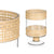 Kerzenschale Gift Decor Durchsichtig natürlich Glas Rattan 15,5 x 24 x 15,5 cm (6 Stück)