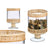 Kerzenschale Gift Decor Durchsichtig natürlich Glas Rattan 15,5 x 24 x 15,5 cm (6 Stück)
