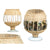 Kerzenschale Gift Decor Durchsichtig natürlich Glas Rattan 18 x 22 x 18 cm (6 Stück)