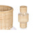 Kerzenschale Gift Decor Durchsichtig natürlich Glas Rattan 18 x 38 x 18 cm (4 Stück)