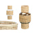 Kerzenschale Gift Decor Durchsichtig natürlich Glas Rattan 18 x 38 x 18 cm (4 Stück)