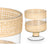 Kerzenschale Gift Decor Durchsichtig natürlich Glas Rattan 15 x 20 x 15 cm (6 Stück)