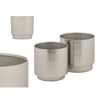 Blumentopfset 40055-S Silberfarben Eisen 18 x 16,5 x 18 cm 16 x 15,5 x 16 cm (6 Stück)