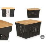 Mehrzweckbox Kinvara Braun Schwarz Bambus Polypropylen (4 Stück)