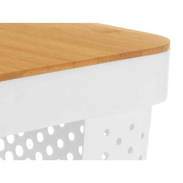 Mehrzweckbox Kinvara Weiß Braun Bambus Polypropylen (4 Stück)