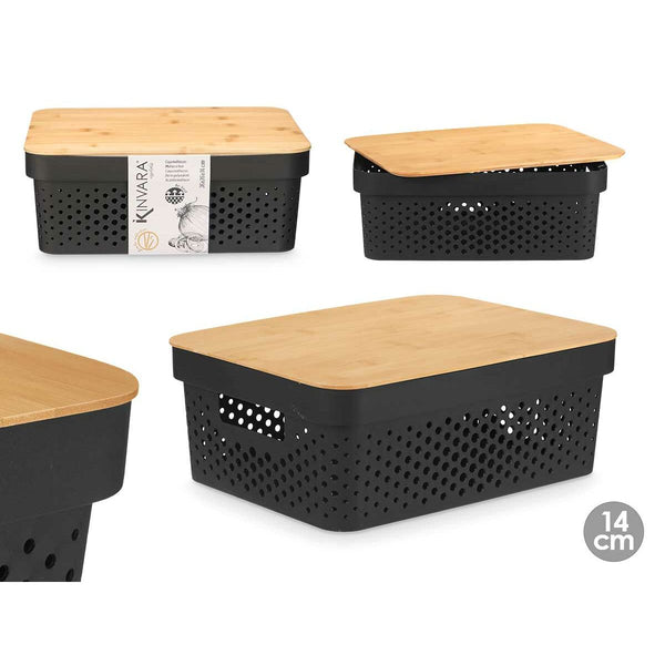 Mehrzweckbox Kinvara Braun Schwarz Bambus Polypropylen (6 Stück)