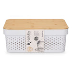 Mehrzweckbox Kinvara Weiß Braun Bambus Polypropylen (6 Stück)