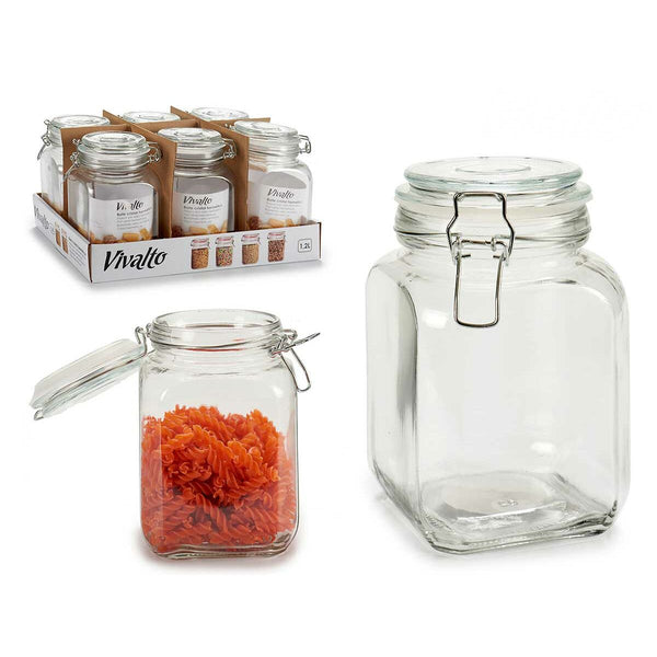 Glasgefäß Vivalto CW-41200F/DH6 CW-41200F/DH6 Durchsichtig Silberfarben 1,2 L (6 Stück)