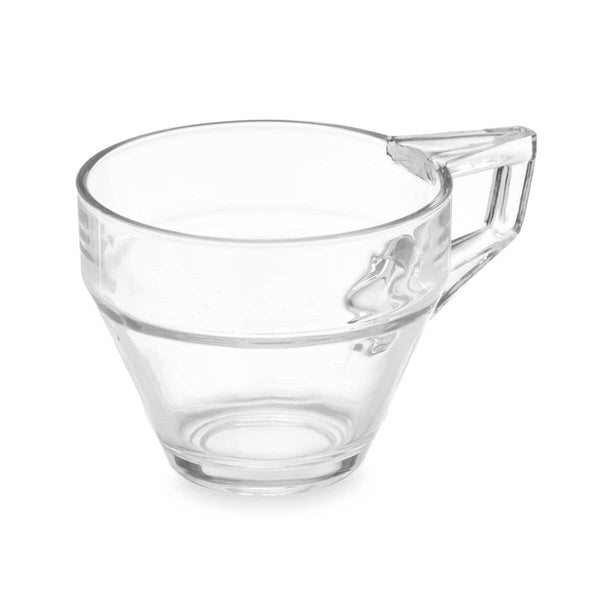 Tasse Kaffee und Tee Vivalto ZLQ02/BHA6 ZLQ02/BHA6 Durchsichtig Glas 199 ml (6 Stück)