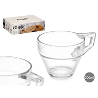 Tasse Kaffee und Tee Vivalto ZLQ02/BHA6 ZLQ02/BHA6 Durchsichtig Glas 199 ml (6 Stück)