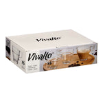 Tasse Kaffee und Tee Vivalto ZLQ02/BHA6 ZLQ02/BHA6 Durchsichtig Glas 199 ml (6 Stück)