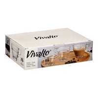 Tasse Kaffee und Tee Vivalto ZLQ02/BHA6 ZLQ02/BHA6 Durchsichtig Glas 199 ml (6 Stück)
