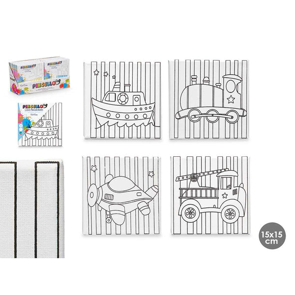 Leinwand Pincello Holz Stoff 12 Stück