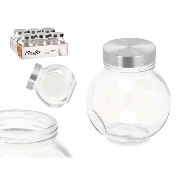 Keksdose Vivalto CW-74-5/TH6 CW-74-5/TH6 Durchsichtig Glas 700 ml 11,5 x 12 x 8 cm (6 Stück)