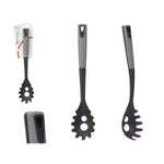 Spaghettilöffel Kinvara Schwarz Grau TPR PBT 7 x 34 x 4 cm (12 Stück)