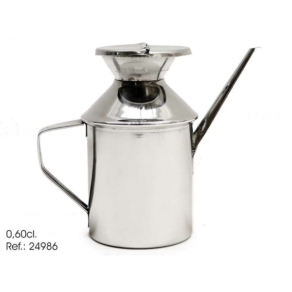 Ölfläschchen Kinvara Silberfarben Edelstahl 500 ml 17 x 14,5 x 8 cm (12 Stück)