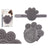 Hundebürste Mascow 336 Grau 10,5 x 10 x 3 cm (12 Stück)