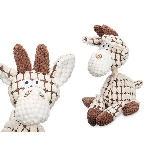 Kuscheltier für Hunde Mascow 239 Weiß Braun 13 x 27 x 17 cm (12 Stück)