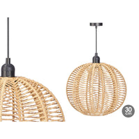 Deckenlampe 24B521 Schwarz natürlich Metall Papier 40 W 28 x 26 x 28 cm (4 Stück)