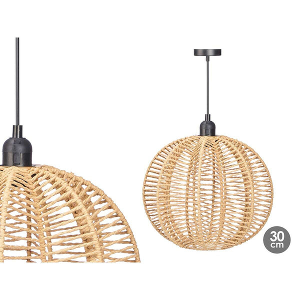 Deckenlampe 24B521 Schwarz natürlich Metall Papier 40 W 28 x 26 x 28 cm (4 Stück)