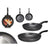 Pfannen-Set Kinvara Schwarz Aluminium Bakelit 22,5 X 4,3 cm 26,4 x 4,7 cm 26,5 x 44 x 8,5 cm (6 Stück)