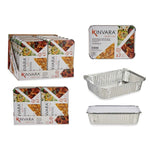 Lebensmittelschalen-Set Kinvara Silberfarben Aluminium 25,5 x 6,8 x 19 cm 12 Stück