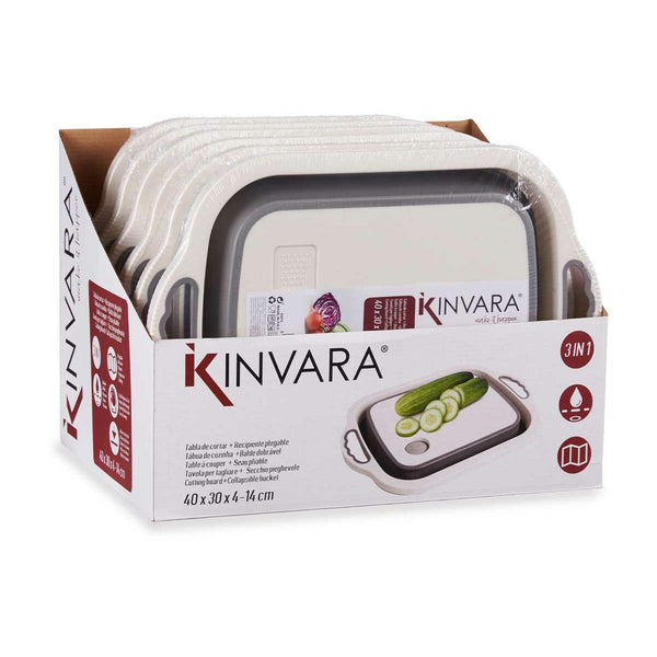 Schneidebrett Kinvara Weiß Grau 29,8 x 5 x 40 cm (6 Stück)