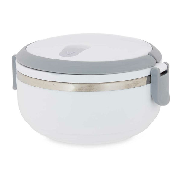 Lunchbox Kinvara SW8034A-1 1 Weiß Grau Anthrazit Edelstahl Polypropylen 700 ml 16 x 9 x 14,5 cm (6 Stück)