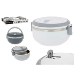 Lunchbox Kinvara SW8034A-1 1 Weiß Grau Anthrazit Edelstahl Polypropylen 700 ml 16 x 9 x 14,5 cm (6 Stück)