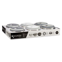 Lunchbox Kinvara SW8034A-1 1 Weiß Grau Anthrazit Edelstahl Polypropylen 700 ml 16 x 9 x 14,5 cm (6 Stück)