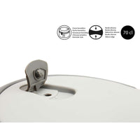 Lunchbox Kinvara SW8034A-1 1 Weiß Grau Anthrazit Edelstahl Polypropylen 700 ml 16 x 9 x 14,5 cm (6 Stück)
