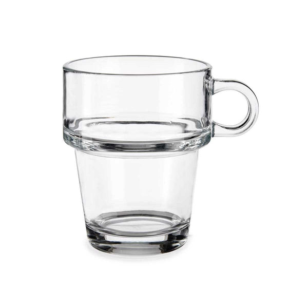 Tasse Kaffee und Tee Vivalto Z908-9/BHA6 Z908-9/BHA6 Durchsichtig Glas 270 ml (6 Stück)