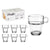 Tasse Kaffee und Tee Vivalto Z908-9/BHA6 Z908-9/BHA6 Durchsichtig Glas 270 ml (6 Stück)