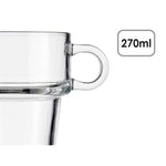 Tasse Kaffee und Tee Vivalto Z908-9/BHA6 Z908-9/BHA6 Durchsichtig Glas 270 ml (6 Stück)