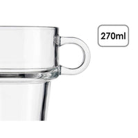 Tasse Kaffee und Tee Vivalto Z908-9/BHA6 Z908-9/BHA6 Durchsichtig Glas 270 ml (6 Stück)