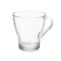 Tasse Kaffee und Tee Vivalto 1 1 Durchsichtig Glas 280 ml (6 Stück)