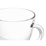 Tasse Kaffee und Tee Vivalto 1 1 Durchsichtig Glas 280 ml (6 Stück)