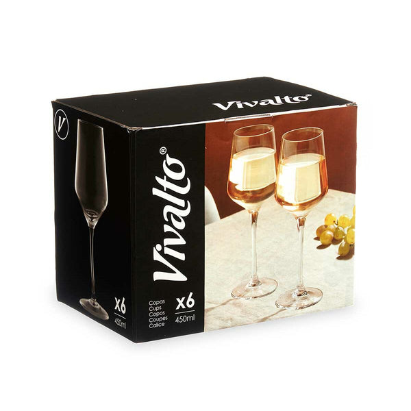 Weinglas Vivalto REJ6345/BHZ6 REJ6345/BHZ6 Durchsichtig Glas 450 ml (6 Stück)
