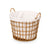 Korb Kipit HX30561 natürlich Polyester Stoff Polypropylen Eisen Kunststoff 50 % Baumwolle (6 Stück)