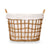 Korb Kipit HX30564 natürlich Polyester Stoff Polypropylen Eisen Kunststoff 50 % Baumwolle (6 Stück)