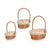 Korbsatz Kipit HX31275S/3 Polyester korb Stoff 50 % Baumwolle 34 x 39,5 x 30 cm 34 x 40 x 30 cm 3 Stücke