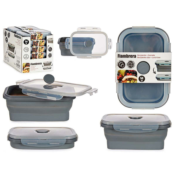 Lunchbox Kinvara Grau Durchsichtig ABS 540 ml (12 Stück)