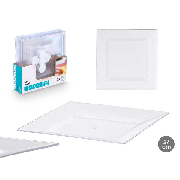 Geschirr-Set Leknes Durchsichtig polystyrol Kunststoff 27,3 x 2,3 x 27,3 cm (24 Stück)