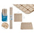 Badematte Berilo AR1910103 Beige PVC 0,03 x 50 x 50 cm (6 Stück)