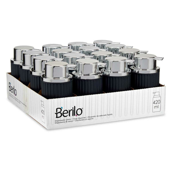 Seifenspender Berilo 3236-3 Anthrazit Kunststoff 420 ml 7 x 14,5 x 8,5 cm (16 Stück)