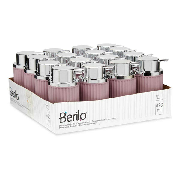 Seifenspender Berilo 3236-4 Rosa Kunststoff 420 ml 7 x 14,5 x 8,5 cm (16 Stück)