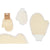 Peeling-Handschuh Berilo Weiß Beige (12 Stück)